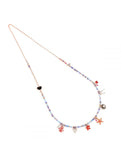 COLLANA MEDIA CELESTE CON CHARMS DEL MARE ART.GCMAR