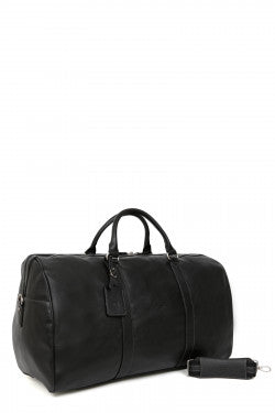 LINEA COMFORT BORSA DA VIAGGIO IN PELLE NERA RIF 462966 - l: 56 x h: 28 x P: 26 cm