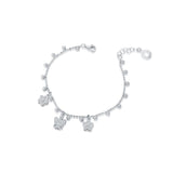 BRACCIALE CON ANGELO E FIORI CHARMS IN ARGENTO E ZIRCONI GIA393