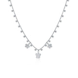 COLLANA CON ANGELO E FIORI CHARMS IN ARGENTO E ZIRCONI GIA389