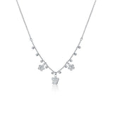 COLLANA CON ANGELO E FIORI CHARMS IN ARGENTO E ZIRCONI GIA388